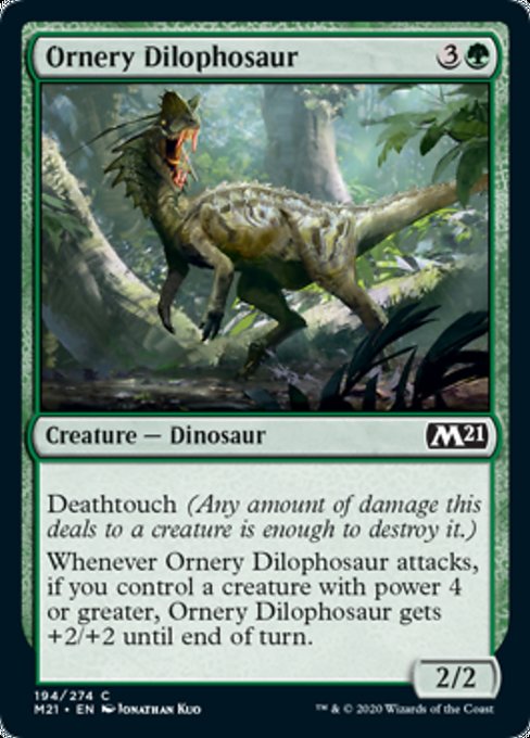 Ornery Dilophosaur [Core Set 2021] | Tacoma Games