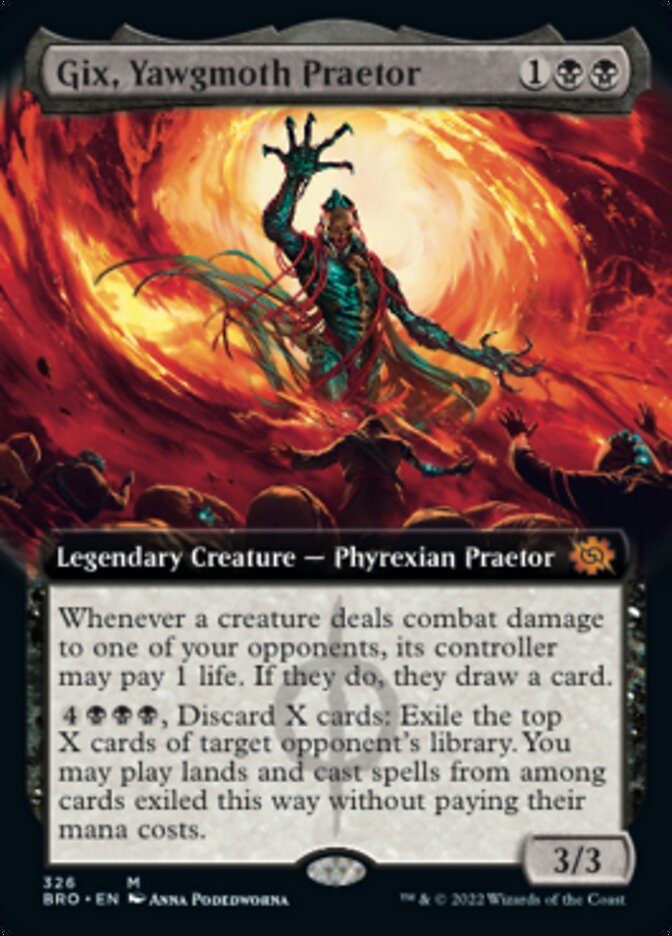 Gix, Yawgmoth Praetor (Extended Art) [The Brothers' War] | Tacoma Games