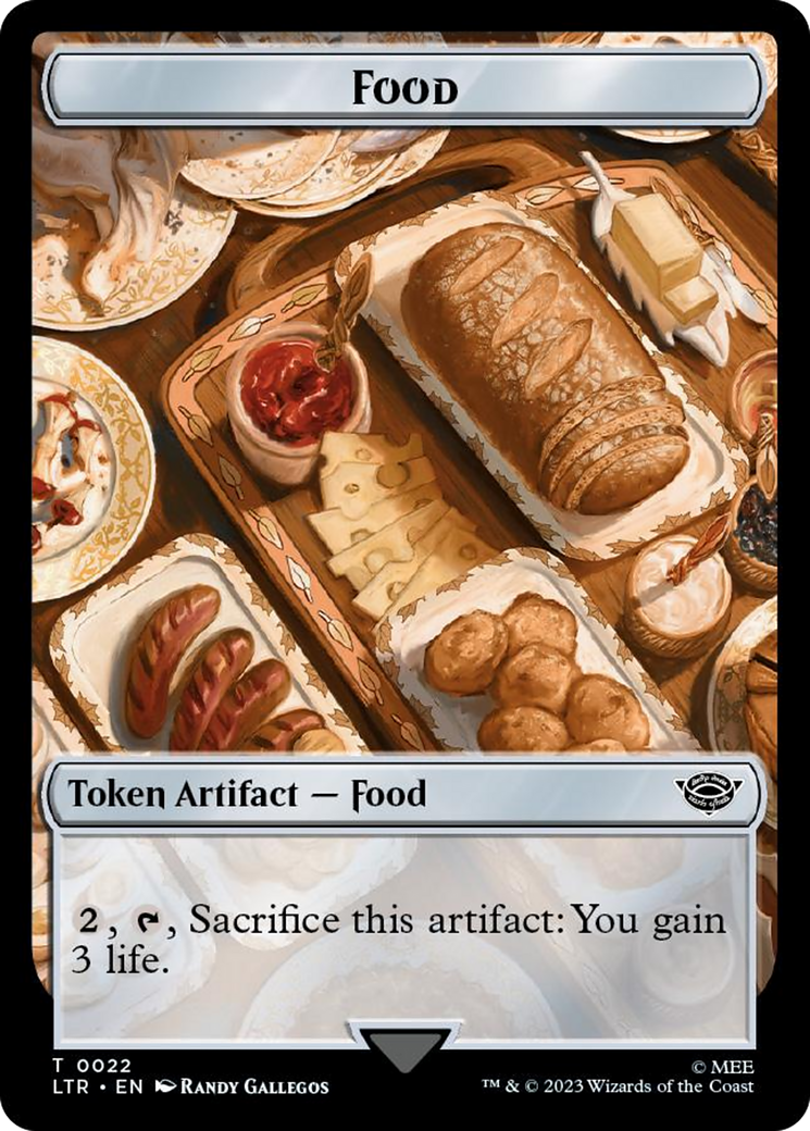 Smaug // Food (0022) Double-Sided Token (Surge Foil) [The Lord of the Rings: Tales of Middle-Earth Tokens] | Tacoma Games