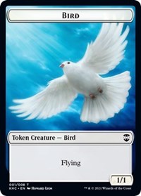 Bird // Spirit Double-sided Token [Kaldheim Commander Tokens] | Tacoma Games