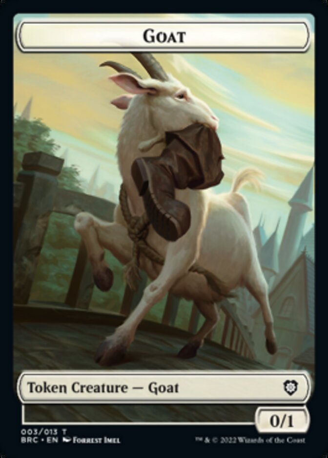 Construct (008) // Goat Double-Sided Token [The Brothers' War Commander Tokens] | Tacoma Games