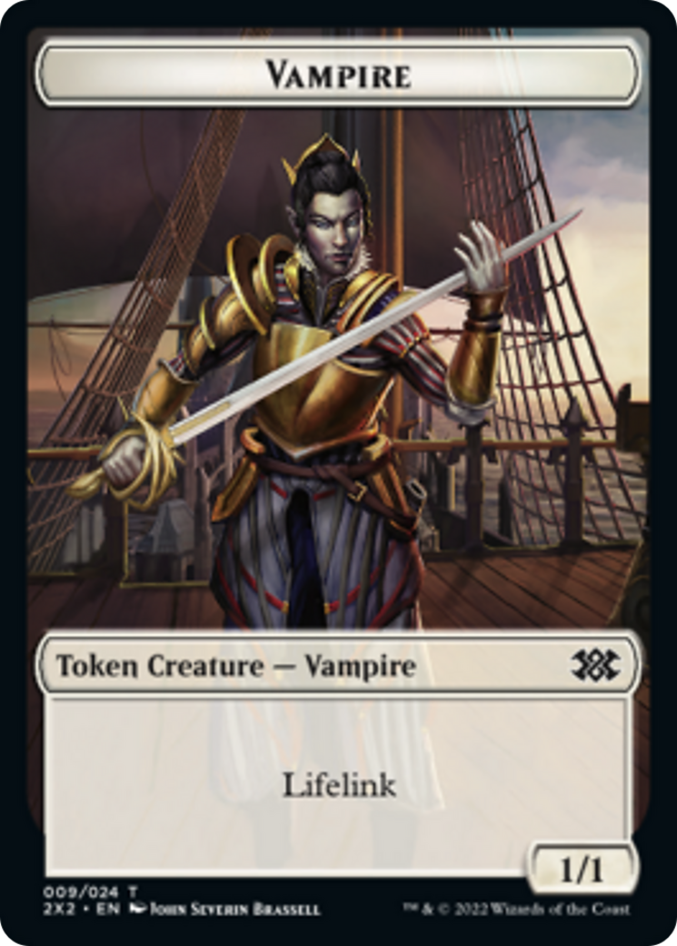 Faerie Rogue // Vampire Double-sided Token [Double Masters 2022 Tokens] | Tacoma Games