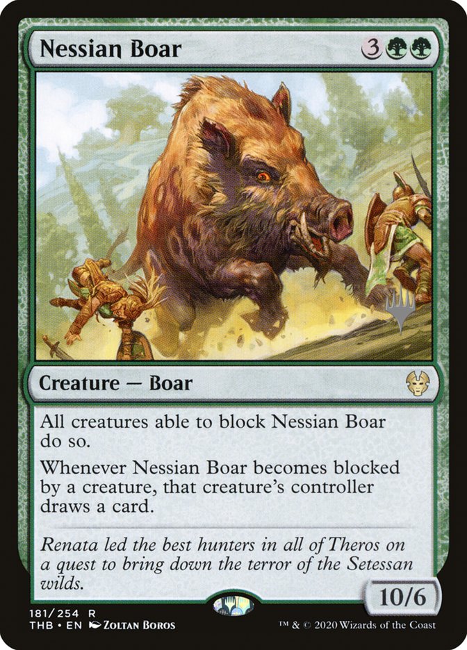 Nessian Boar (Promo Pack) [Theros Beyond Death Promos] | Tacoma Games