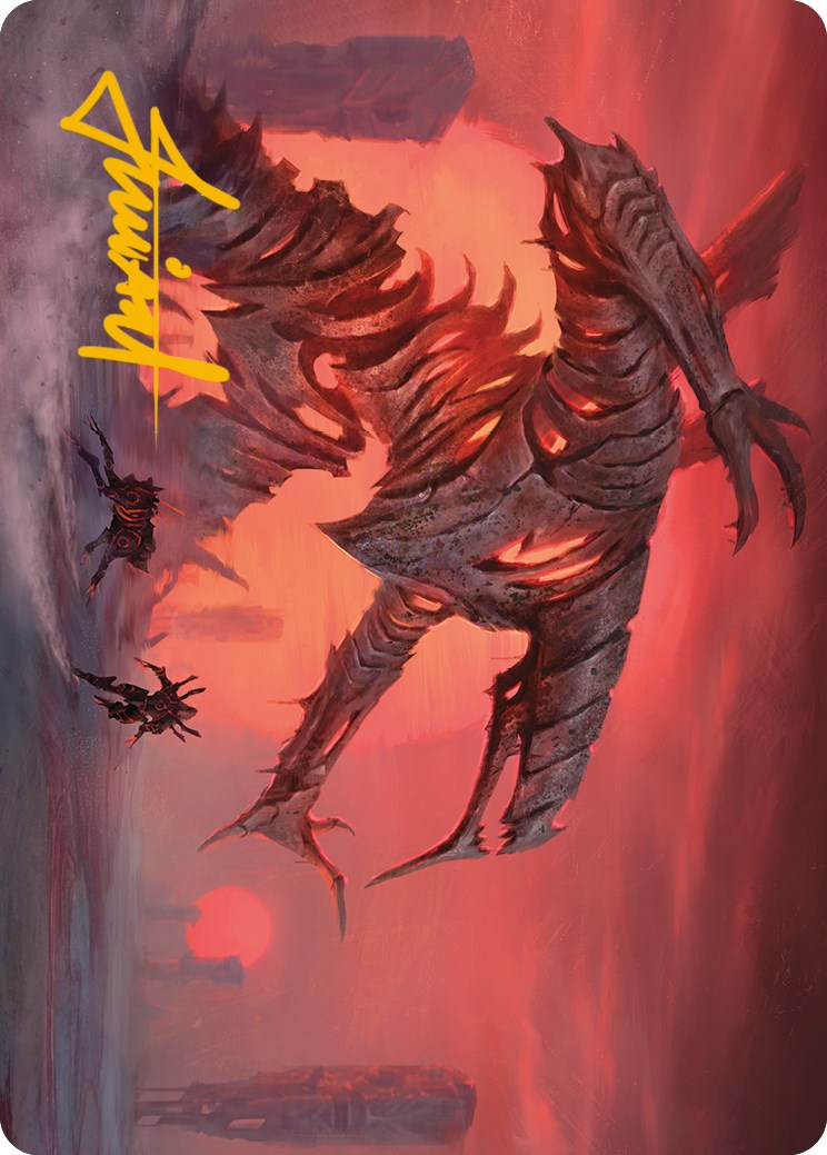 Red Sun's Zenith Art Card (Gold-Stamped Signature) [Phyrexia: All Will Be One Art Series] | Tacoma Games