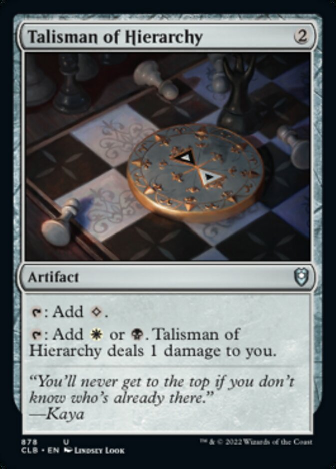 Talisman of Hierarchy [Commander Legends: Battle for Baldur's Gate] | Tacoma Games