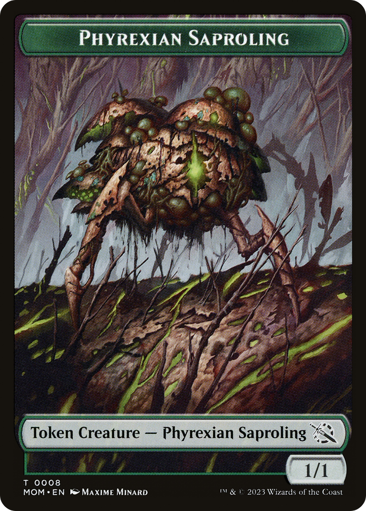 Treasure (20) // Phyrexian Saproling Double-Sided Token [March of the Machine Tokens] | Tacoma Games