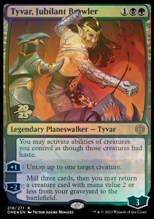 Tyvar, Jubilant Brawler [Phyrexia: All Will Be One Prerelease Promos] | Tacoma Games