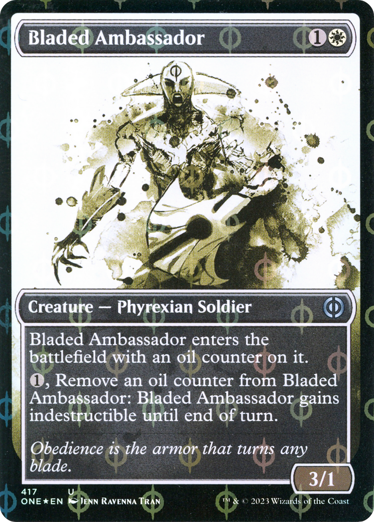 Bladed Ambassador (Showcase Ichor Step-and-Compleat Foil) [Phyrexia: All Will Be One] | Tacoma Games