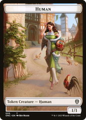 Human // Spirit Double-Sided Token [Phyrexia: All Will Be One Commander Tokens] | Tacoma Games