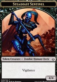 Steadfast Sentinel // Zombie Double-sided Token [Hour of Devastation Tokens] | Tacoma Games