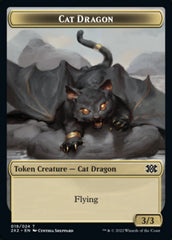 Cat Dragon // Treasure Double-sided Token [Double Masters 2022 Tokens] | Tacoma Games