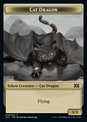 Cat Dragon // Vampire Double-sided Token [Double Masters 2022 Tokens] | Tacoma Games