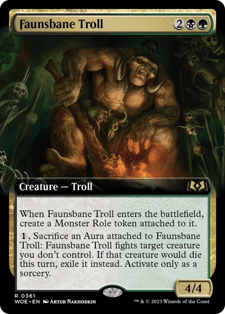 Faunsbane Troll (Extended Art) [Wilds of Eldraine] | Tacoma Games