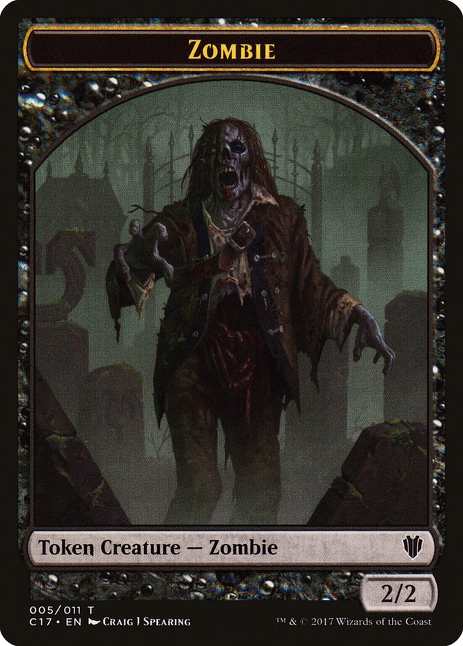 Zombie Token [Commander 2017 Tokens] | Tacoma Games