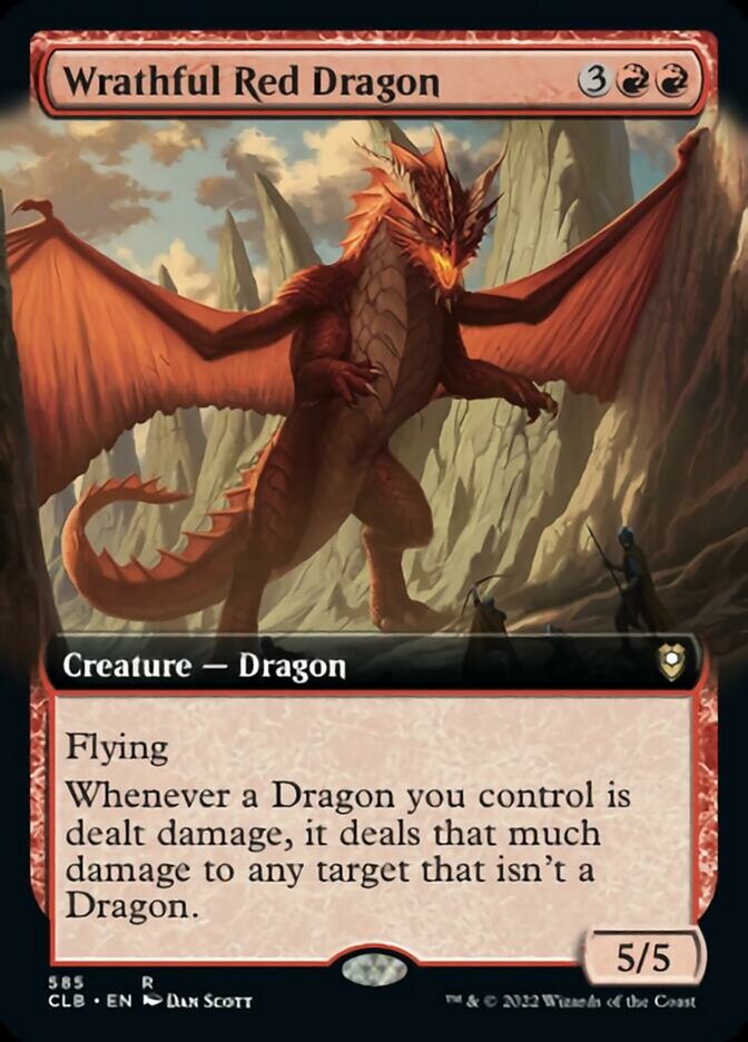 Wrathful Red Dragon (Extended Art) [Commander Legends: Battle for Baldur's Gate] | Tacoma Games