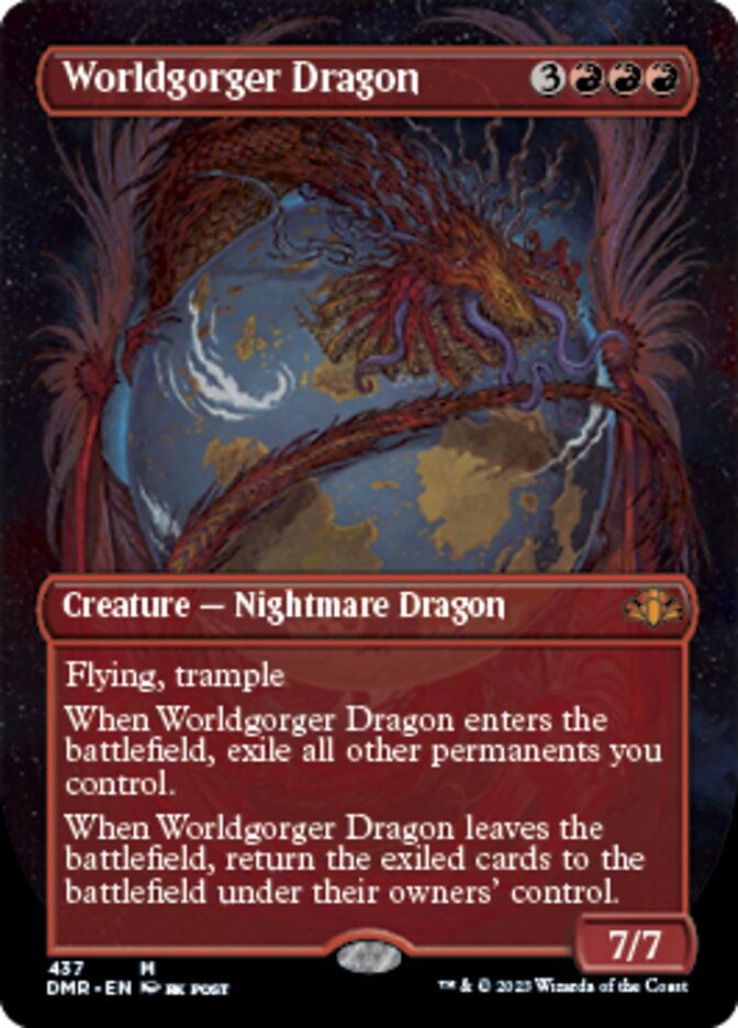 Worldgorger Dragon (Borderless Alternate Art) [Dominaria Remastered] | Tacoma Games