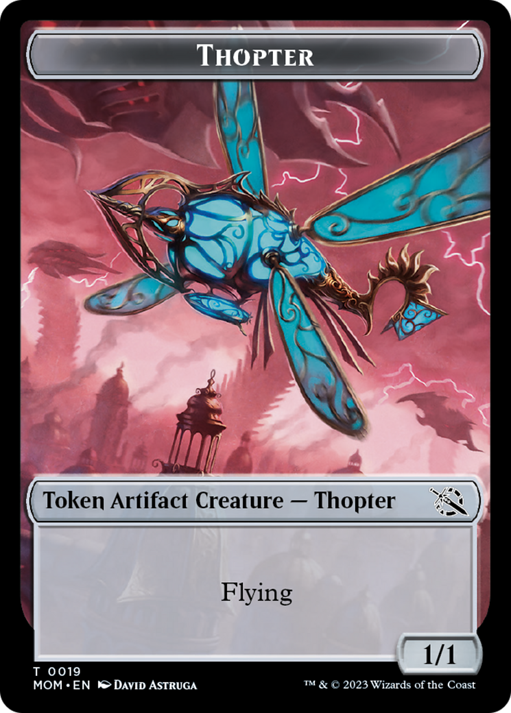 Thopter // Beast Double-Sided Token [March of the Machine Commander Tokens] | Tacoma Games