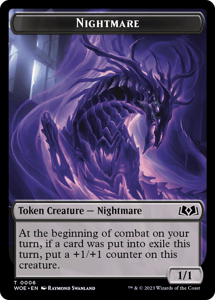 Nightmare // Food (0010) Double-Sided Token [Wilds of Eldraine Tokens] | Tacoma Games