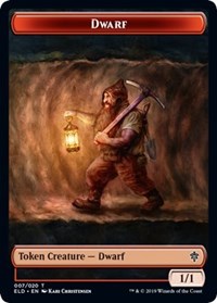 Dwarf // Food (15) Double-sided Token [Throne of Eldraine Tokens] | Tacoma Games