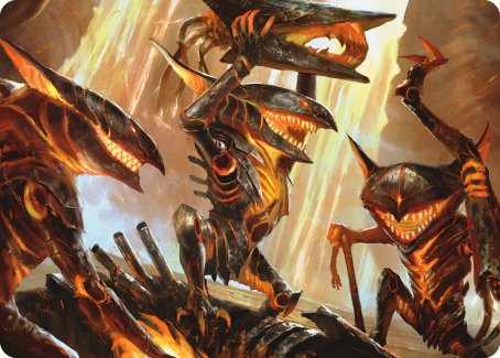 Gleeful Demolition Art Card [Phyrexia: All Will Be One Art Series] | Tacoma Games