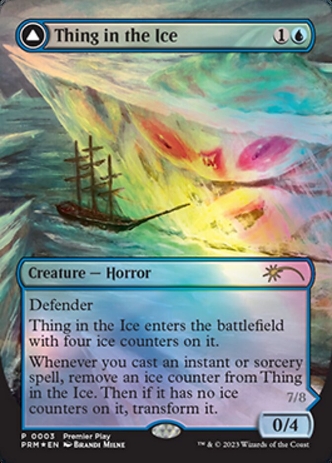 Thing in the Ice // Awoken Horror (Borderless Alternate Art) [Regional Championship Qualifiers 2023] | Tacoma Games