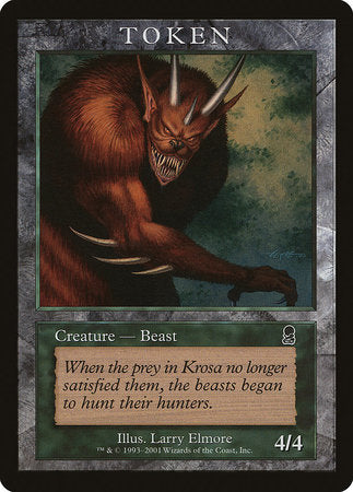 Beast Token (Odyssey) [Magic Player Rewards 2001] | Tacoma Games