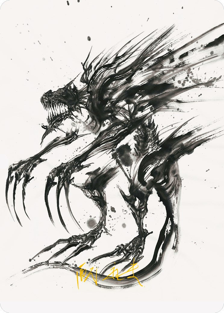Phyrexian Obliterator Art Card (Gold-Stamped Signature) [Phyrexia: All Will Be One Art Series] | Tacoma Games