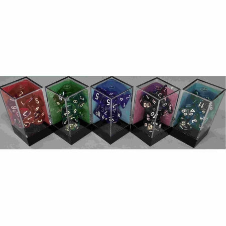 Chessex: Translucent Red w/White 7-Die Set | Tacoma Games