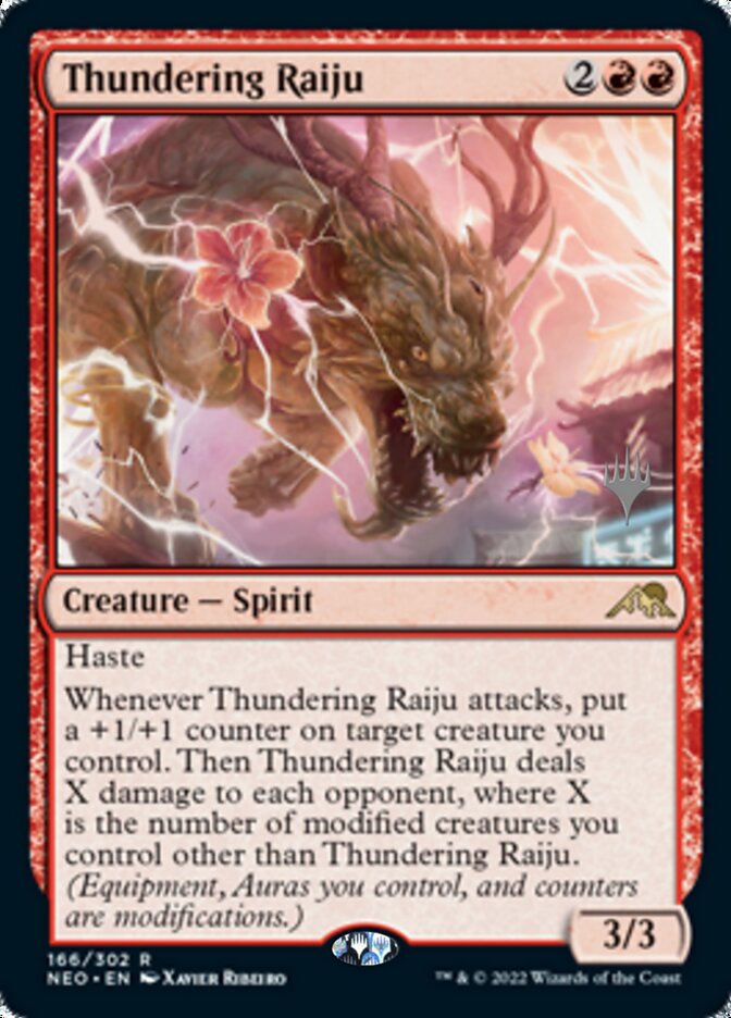 Thundering Raiju (Promo Pack) [Kamigawa: Neon Dynasty Promos] | Tacoma Games