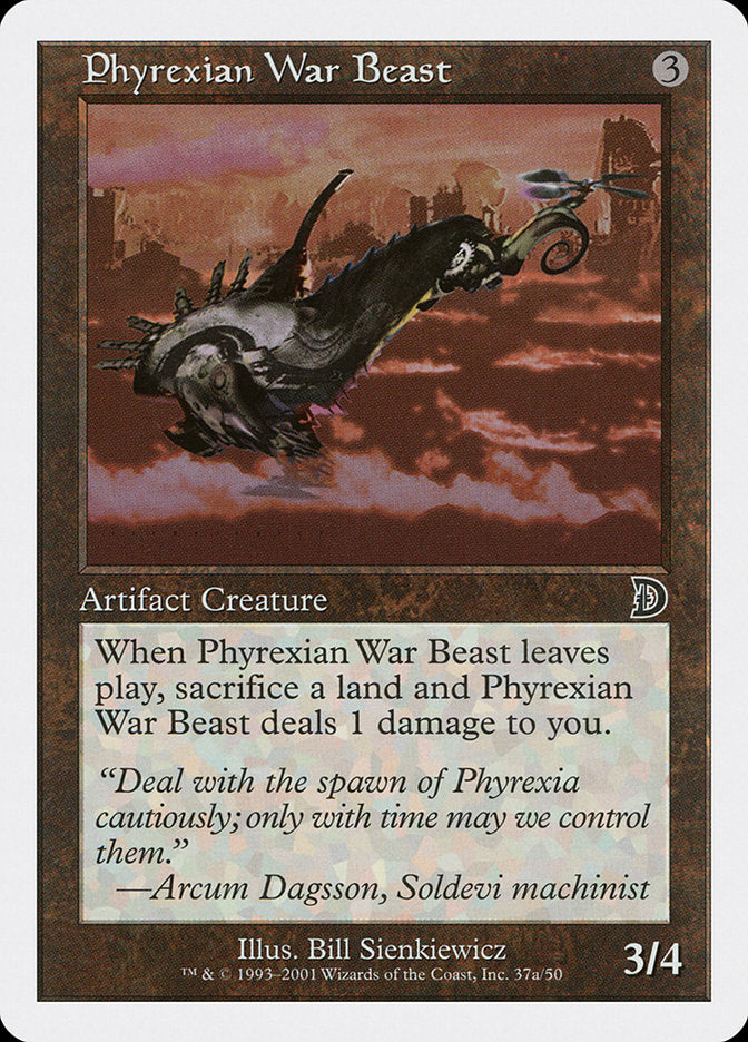 Phyrexian War Beast (Signature on Left) [Deckmasters] | Tacoma Games
