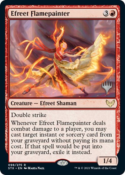 Efreet Flamepainter (Promo Pack) [Strixhaven: School of Mages Promos] | Tacoma Games