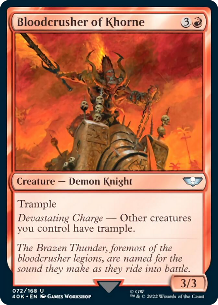 Bloodcrusher of Khorne (Surge Foil) [Universes Beyond: Warhammer 40,000] | Tacoma Games