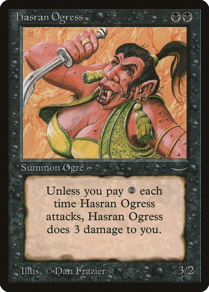 Hasran Ogress (Dark Mana Cost) [Arabian Nights] | Tacoma Games