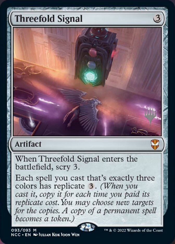 Threefold Signal (Promo Pack) [Streets of New Capenna Commander Promos] | Tacoma Games