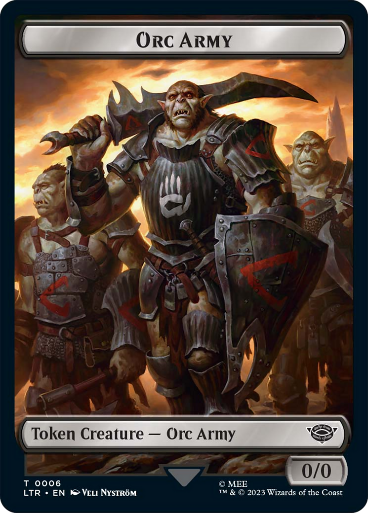 Orc Army (06) // Orc Army (05) Double-Sided Token [The Lord of the Rings: Tales of Middle-Earth Tokens] | Tacoma Games
