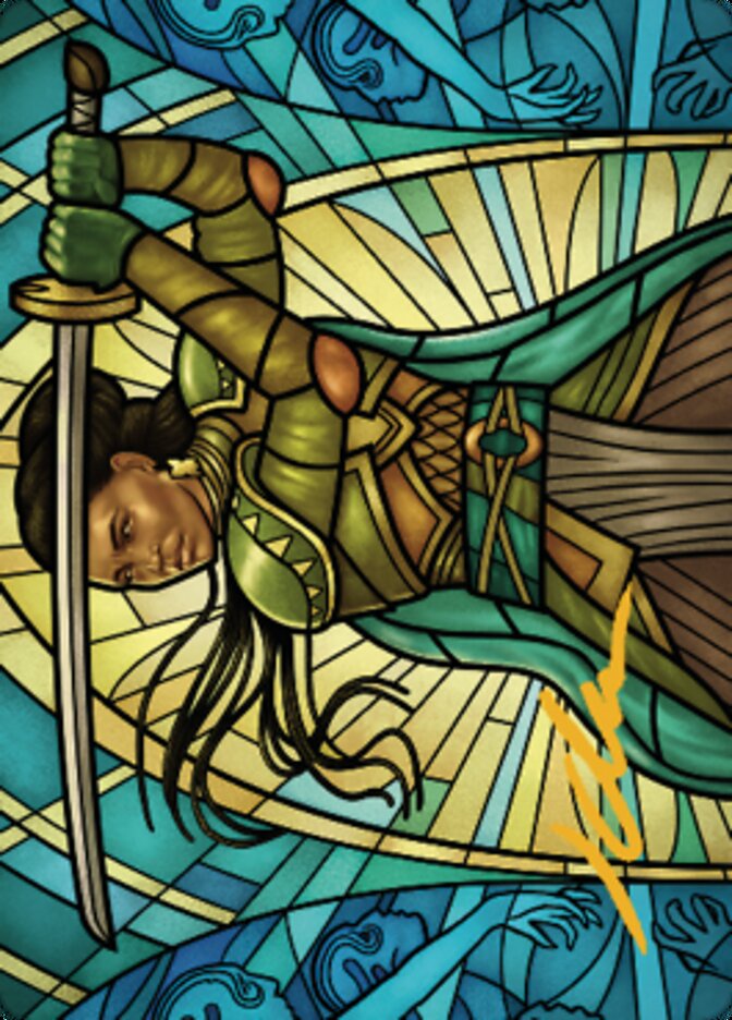 Shanna, Purifying Blade Art Card 2 (Gold-Stamped Signature) [Dominaria United Art Series] | Tacoma Games