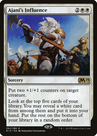 Ajani's Influence [Core Set 2019] | Tacoma Games