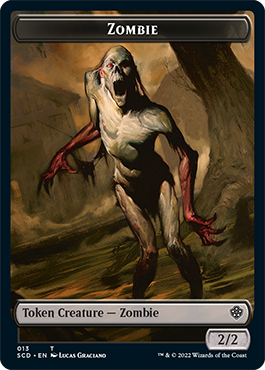 Zombie // Zombie Knight Double-Sided Token [Starter Commander Decks] | Tacoma Games