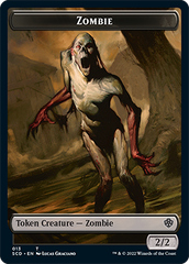 Zombie // Zombie Knight Double-Sided Token [Starter Commander Decks] | Tacoma Games