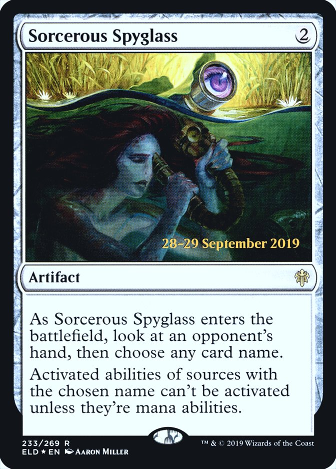 Sorcerous Spyglass  [Throne of Eldraine Prerelease Promos] | Tacoma Games