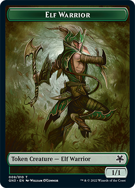 Dragon // Elf Warrior Double-Sided Token [Game Night: Free-for-All Tokens] | Tacoma Games
