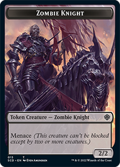 Zombie // Zombie Knight Double-Sided Token [Starter Commander Decks] | Tacoma Games