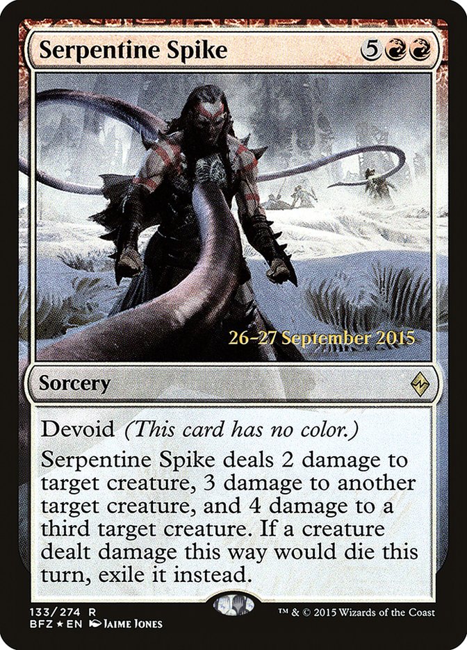 Serpentine Spike  [Battle for Zendikar Prerelease Promos] | Tacoma Games