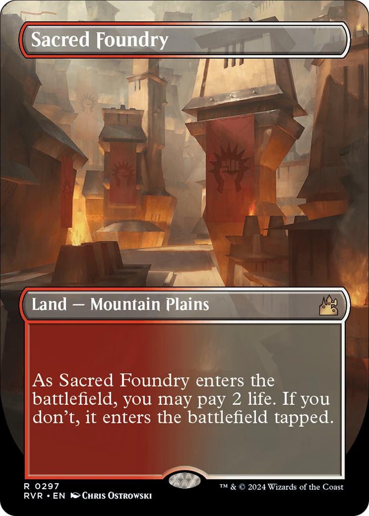Sacred Foundry (Borderless) [Ravnica Remastered] | Tacoma Games