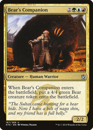 Bear's Companion [Khans of Tarkir] | Tacoma Games