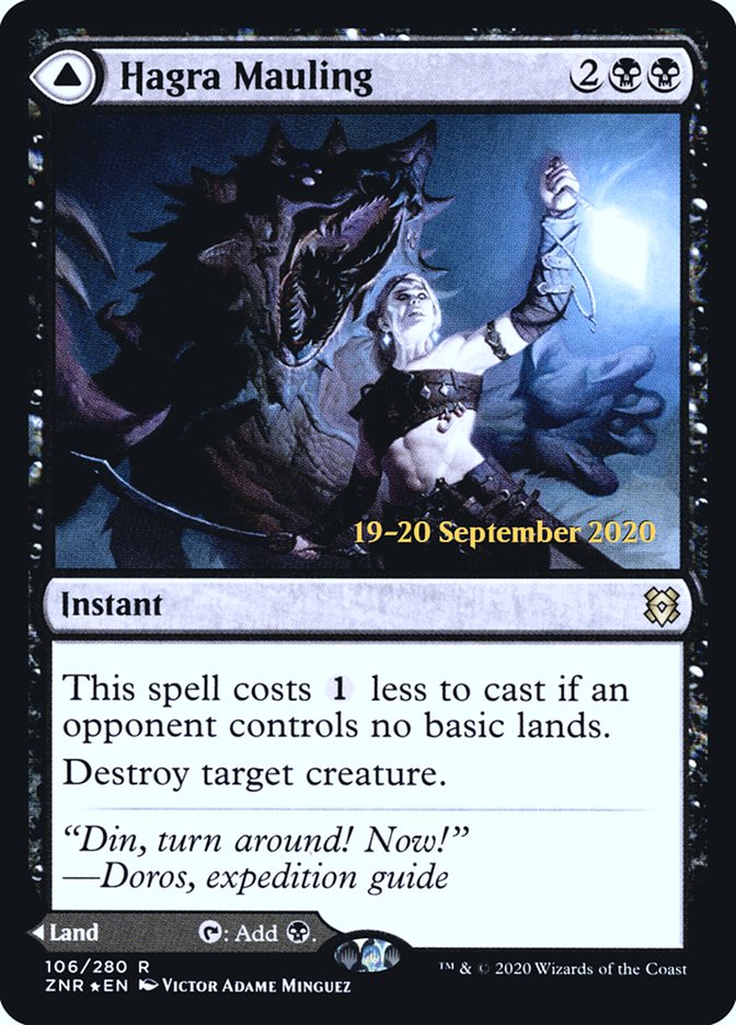Hagra Mauling // Hagra Broodpit  [Zendikar Rising Prerelease Promos] | Tacoma Games