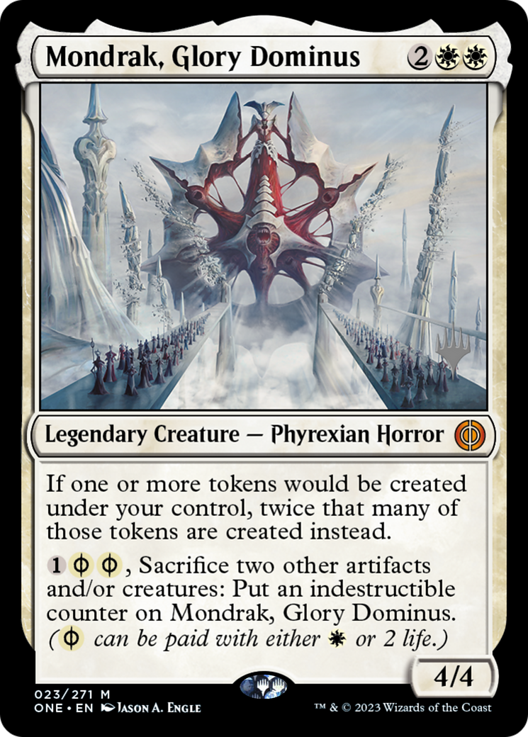 Mondrak, Glory Dominus (Promo Pack) [Phyrexia: All Will Be One Promos] | Tacoma Games