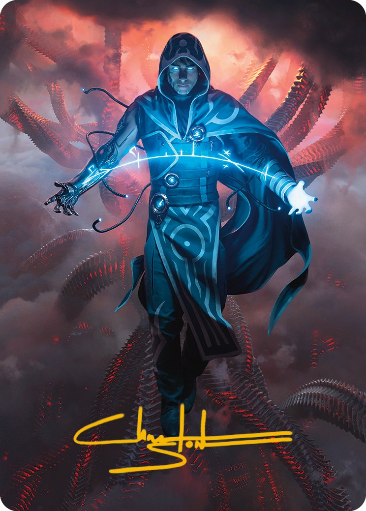 Jace, the Perfected Mind Art Card (Gold-Stamped Signature) [Phyrexia: All Will Be One Art Series] | Tacoma Games