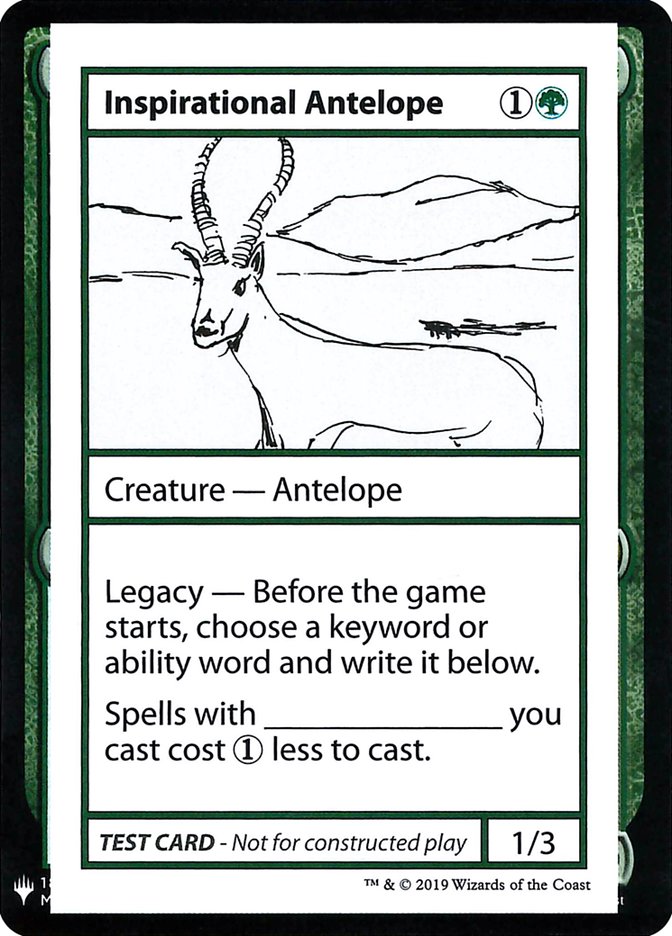 Inspirational Antelope [Mystery Booster Playtest Cards] | Tacoma Games