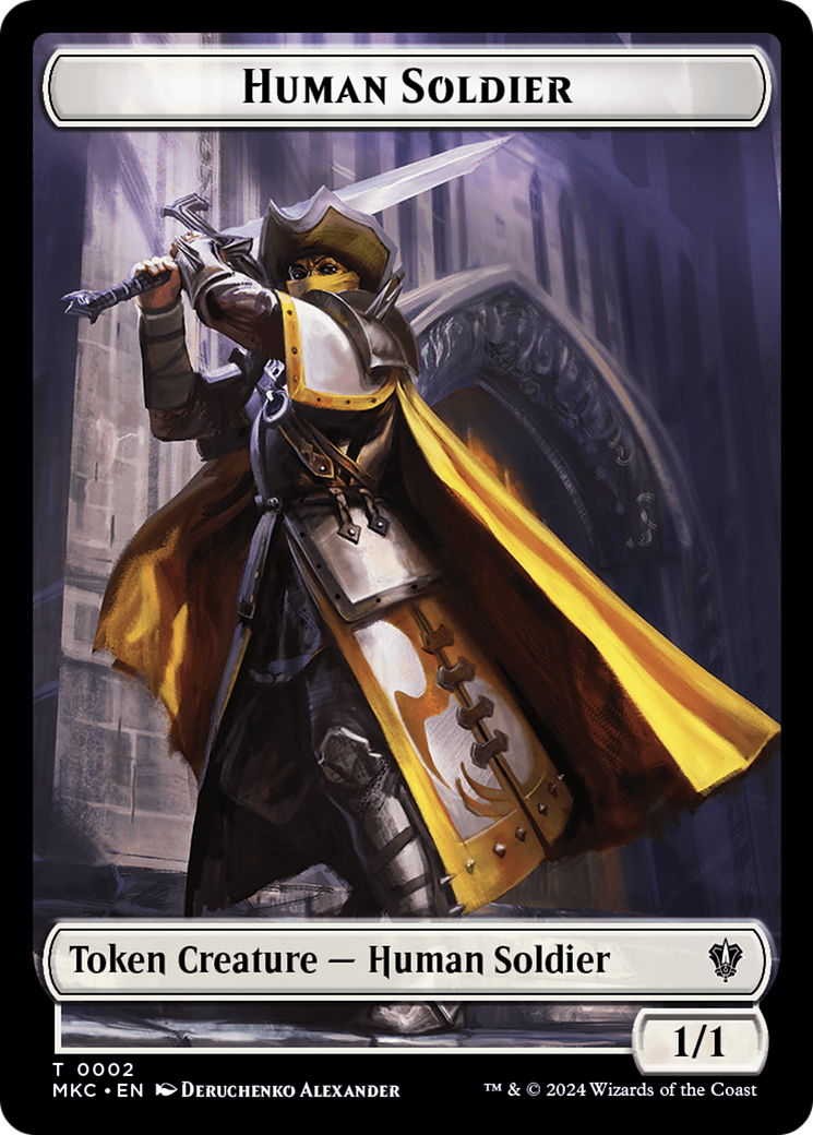 City's Blessing // Human Soldier Double-Sided Token [Murders at Karlov Manor Commander Tokens] | Tacoma Games